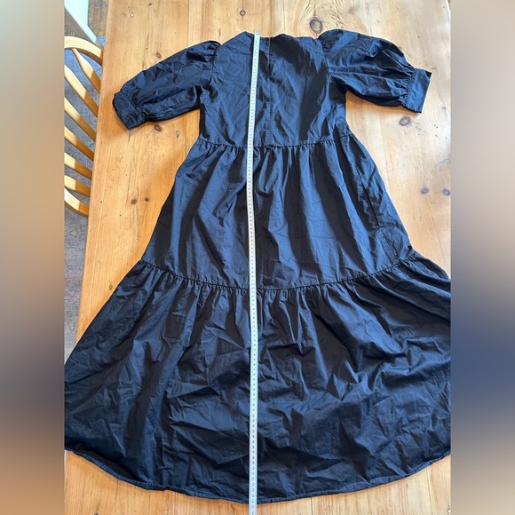 Gorgeous Black Zara long voluminous oversized puffed sleeves maxi dress XS. - Picture 2 of 3